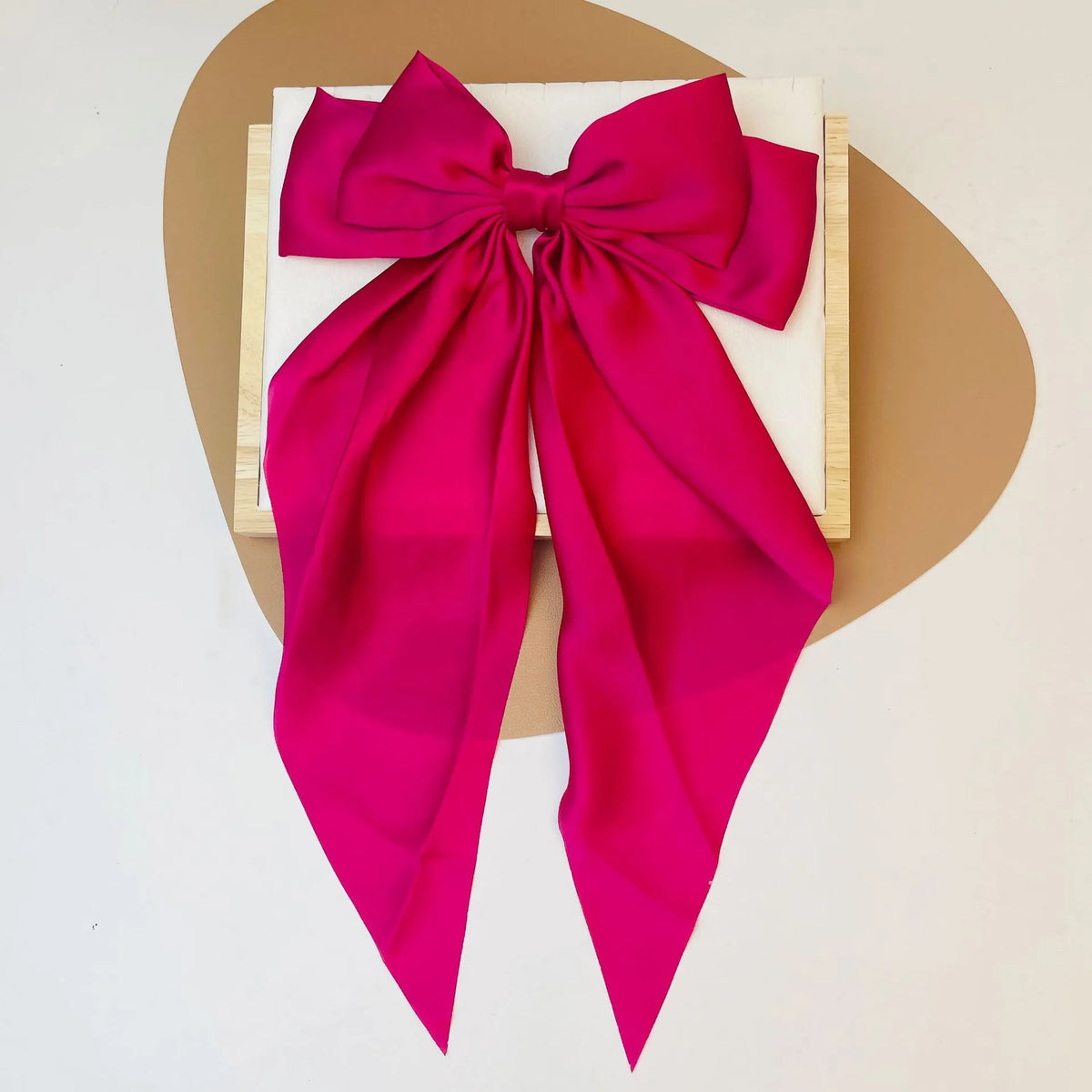 💥Flash Sale🔥Large Bow Hair Clip for Women – Wedding & Everyday Ponytail Accessory with Long Tail