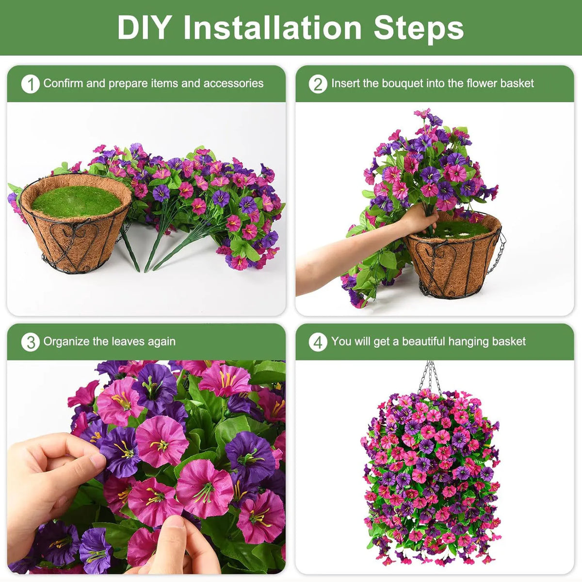 🌺UV Resistant Hanging Artificial Morning Glory Vine 💖