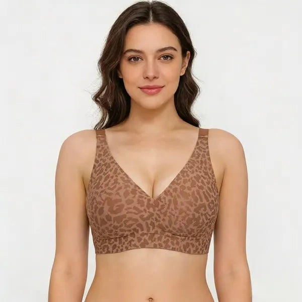 🔥Super Firming Leopard Print Jelly Bra | Women Wirefree Bras 👍No More Sagging Breasts