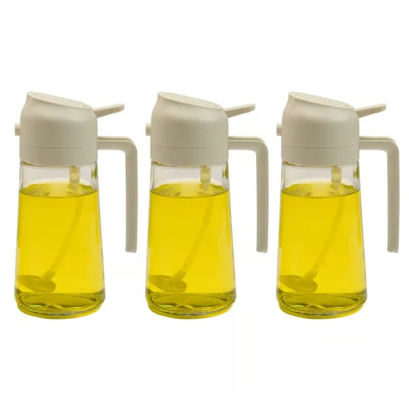 2-in-1 Glass Oil Spray and Pour Bottle
