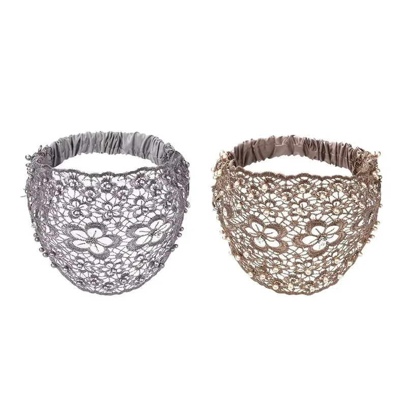 Plum Blossom Hollow Beaded Wide Headband