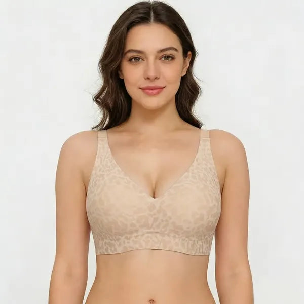 🔥Super Firming Leopard Print Jelly Bra | Women Wirefree Bras 👍No More Sagging Breasts