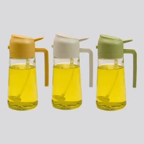2-in-1 Glass Oil Spray and Pour Bottle