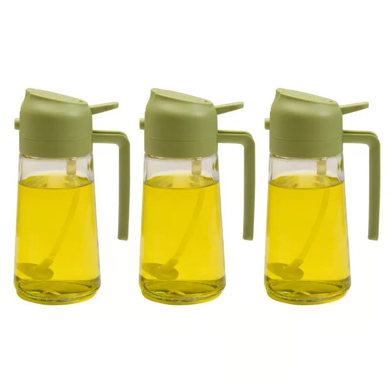 2-in-1 Glass Oil Spray and Pour Bottle