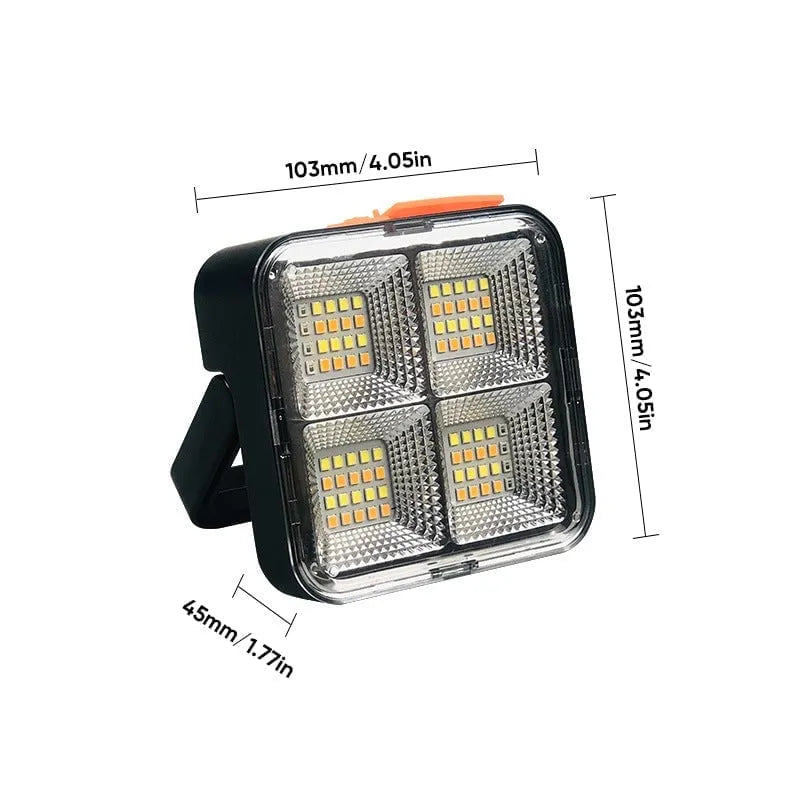 Solar Rechargeable Multifunctional Flashlight
