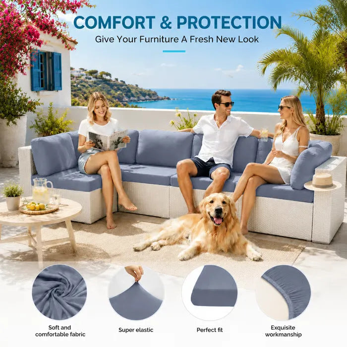Stretch Sofa Cushion Covers Set (4 / 8 / 12/ 16 PCS)
