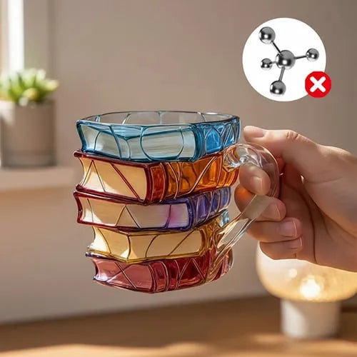 Artisan Book-Pattern Hand-Painted Mug