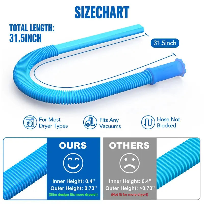 Dryer Vent Cleaner Kit Dryer Lint Vacuum Attachment with Stretch Universal Connector