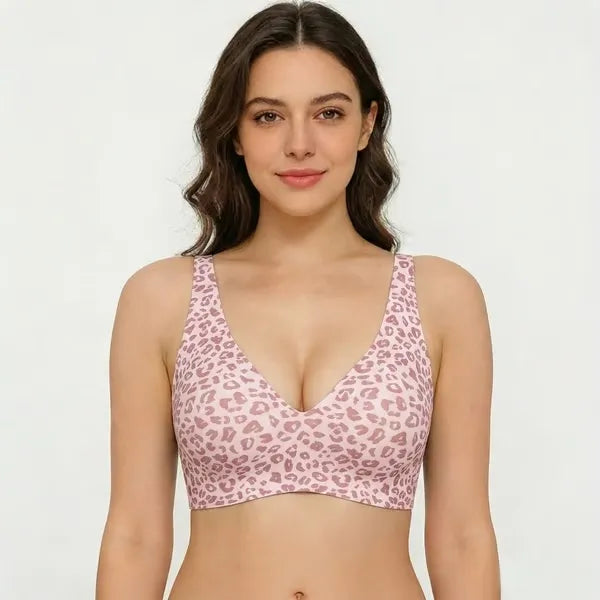 🔥Super Firming Leopard Print Jelly Bra | Women Wirefree Bras 👍No More Sagging Breasts