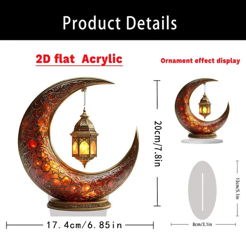 🕌2D Mosque Moon Ornament🌙Ramadan Festival