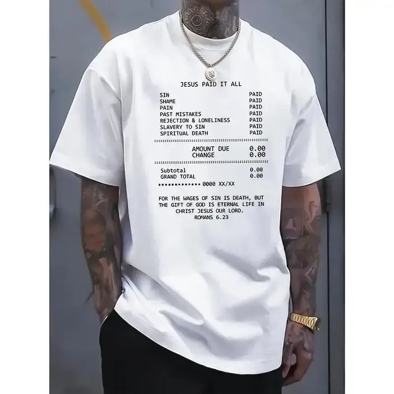 JESUS PAID IT ALL Graphic Print Tee