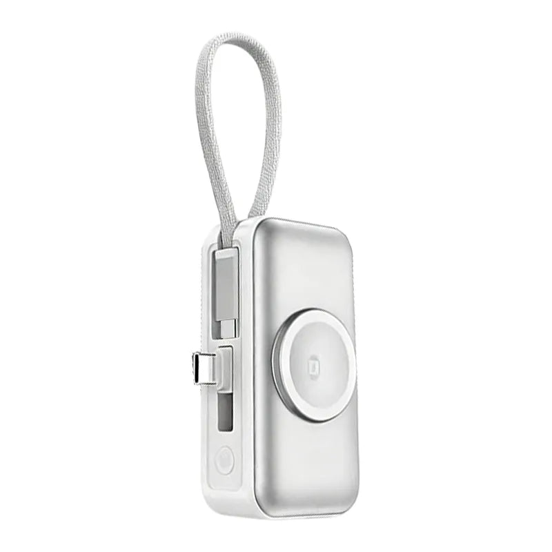 🔋 Orico 3-in-1 Power Bank – Integrated Cable & Foldable Wall Plug – Wireless Watch Charger for iPhone & Android ✈️