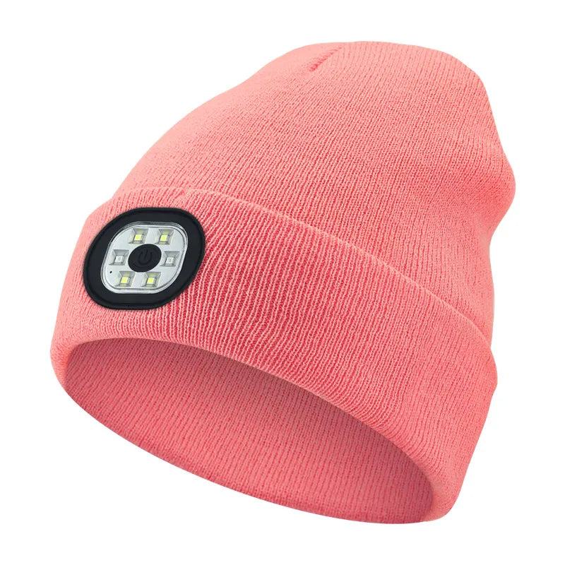 🎄LED illuminated headlamp for knitted hats